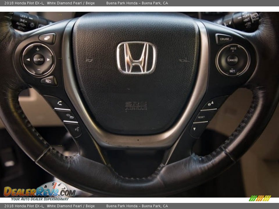 2018 Honda Pilot EX-L White Diamond Pearl / Beige Photo #13