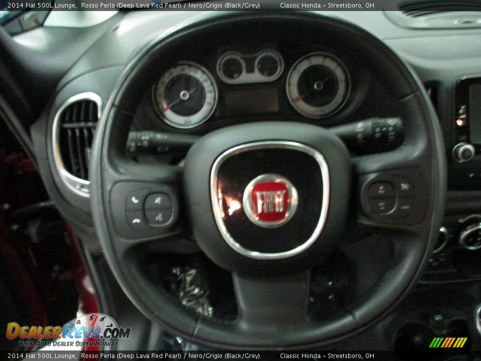 2014 Fiat 500L Lounge Rosso Perla (Deep Lava Red Pearl) / Nero/Grigio (Black/Grey) Photo #16