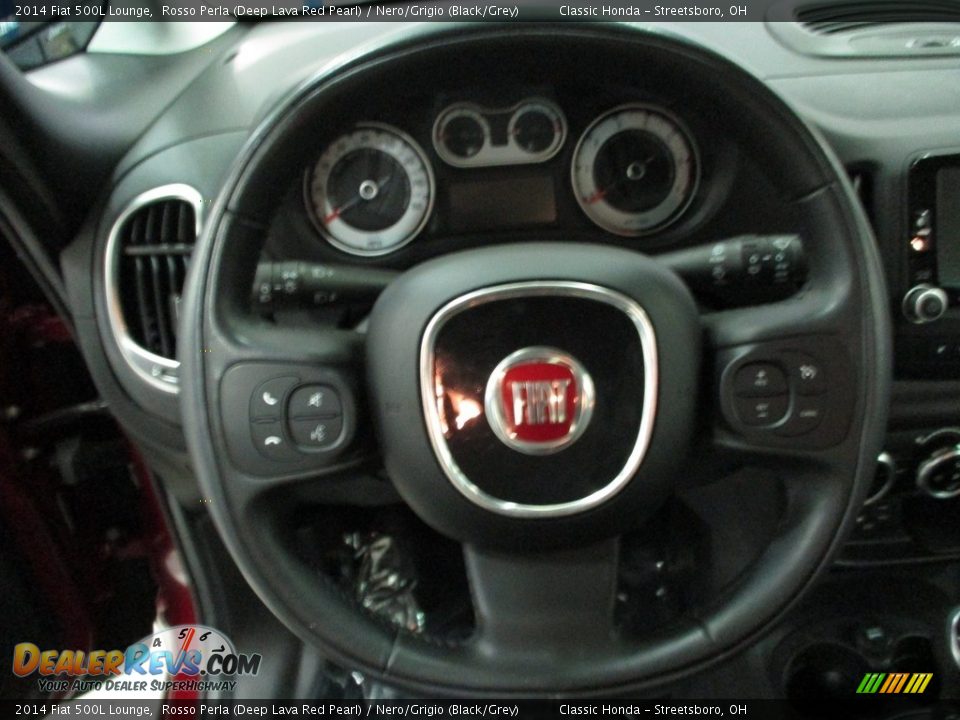 2014 Fiat 500L Lounge Rosso Perla (Deep Lava Red Pearl) / Nero/Grigio (Black/Grey) Photo #16