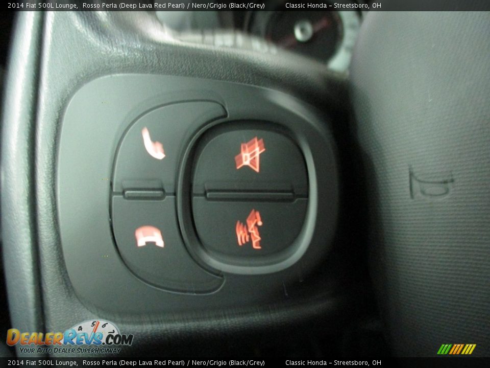 2014 Fiat 500L Lounge Rosso Perla (Deep Lava Red Pearl) / Nero/Grigio (Black/Grey) Photo #18