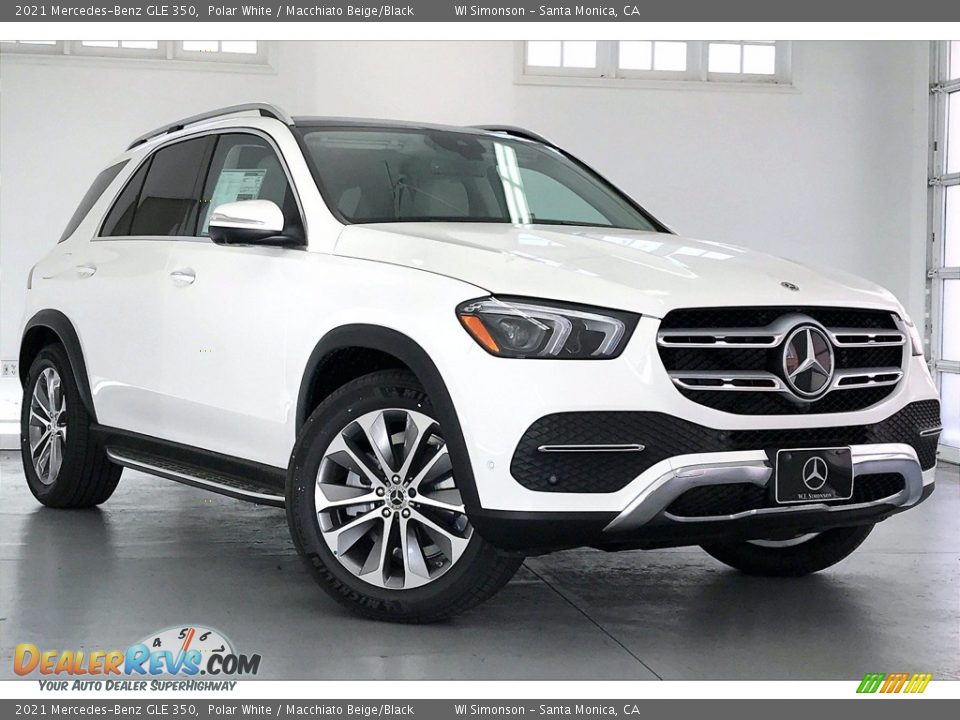 2021 Mercedes-Benz GLE 350 Polar White / Macchiato Beige/Black Photo #12