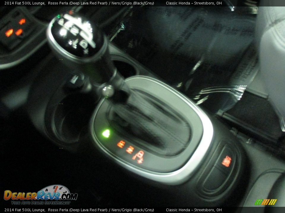 2014 Fiat 500L Lounge Rosso Perla (Deep Lava Red Pearl) / Nero/Grigio (Black/Grey) Photo #24