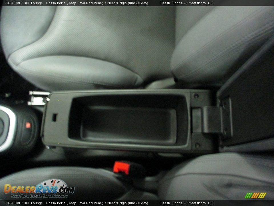 2014 Fiat 500L Lounge Rosso Perla (Deep Lava Red Pearl) / Nero/Grigio (Black/Grey) Photo #25