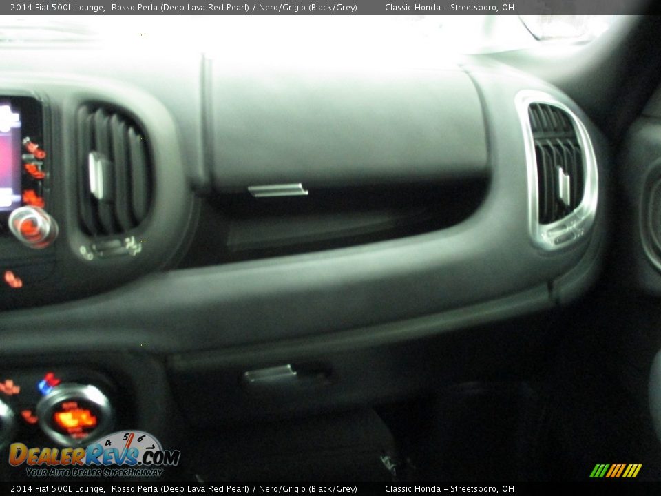 2014 Fiat 500L Lounge Rosso Perla (Deep Lava Red Pearl) / Nero/Grigio (Black/Grey) Photo #27
