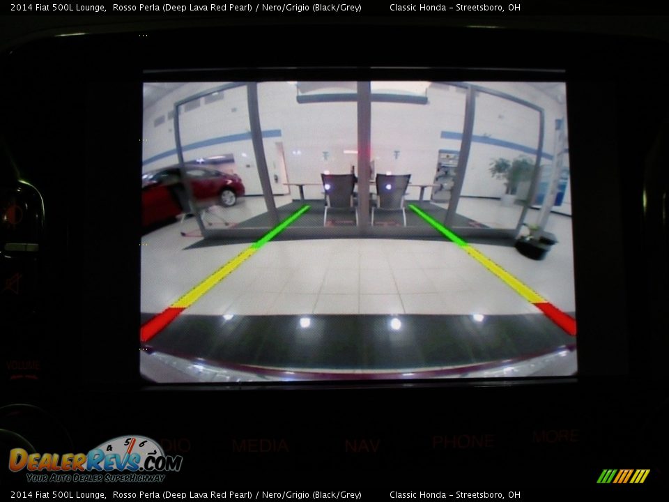 2014 Fiat 500L Lounge Rosso Perla (Deep Lava Red Pearl) / Nero/Grigio (Black/Grey) Photo #28