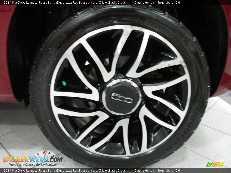 2014 Fiat 500L Lounge Rosso Perla (Deep Lava Red Pearl) / Nero/Grigio (Black/Grey) Photo #30