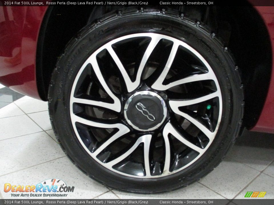 2014 Fiat 500L Lounge Rosso Perla (Deep Lava Red Pearl) / Nero/Grigio (Black/Grey) Photo #33