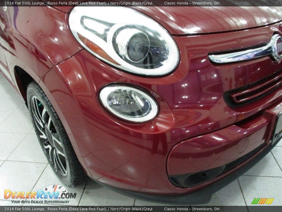 2014 Fiat 500L Lounge Rosso Perla (Deep Lava Red Pearl) / Nero/Grigio (Black/Grey) Photo #34