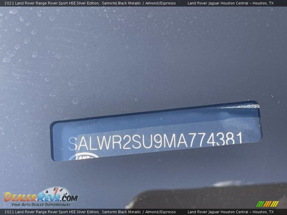 2021 Land Rover Range Rover Sport HSE Silver Edition Santorini Black Metallic / Almond/Espresso Photo #31