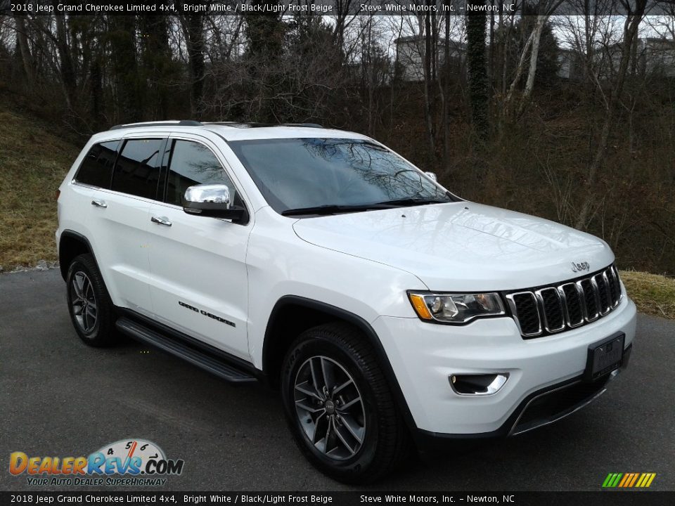 2018 Jeep Grand Cherokee Limited 4x4 Bright White / Black/Light Frost Beige Photo #4