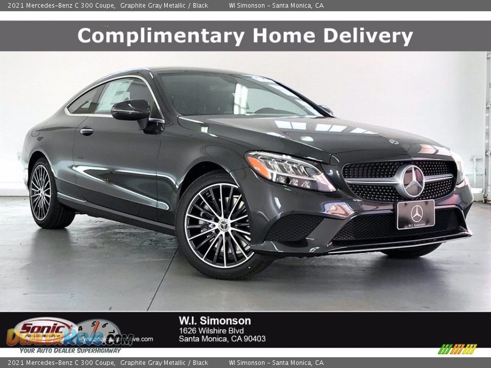 2021 Mercedes-Benz C 300 Coupe Graphite Gray Metallic / Black Photo #1