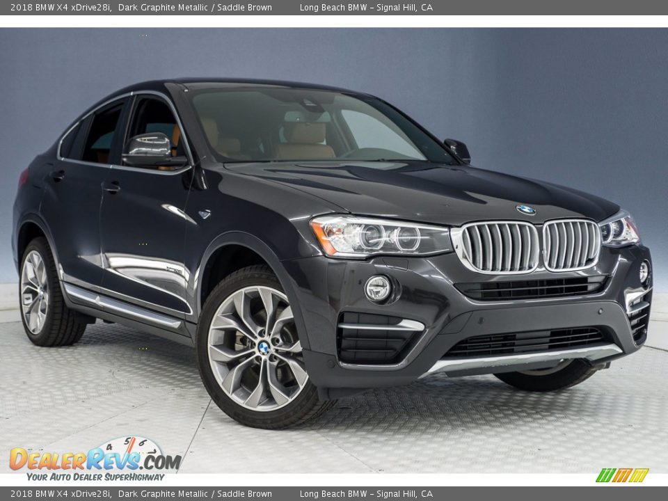 2018 BMW X4 xDrive28i Dark Graphite Metallic / Saddle Brown Photo #12