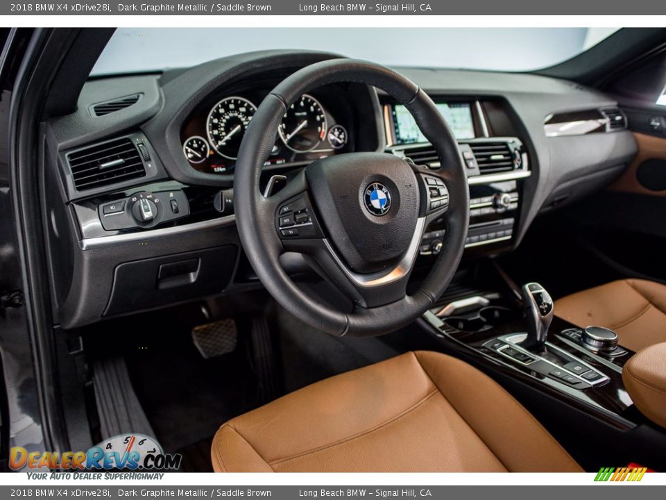 2018 BMW X4 xDrive28i Dark Graphite Metallic / Saddle Brown Photo #15