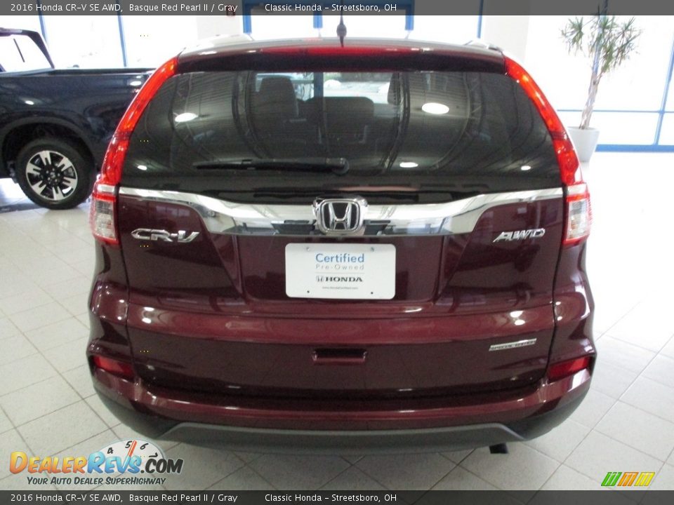 2016 Honda CR-V SE AWD Basque Red Pearl II / Gray Photo #7