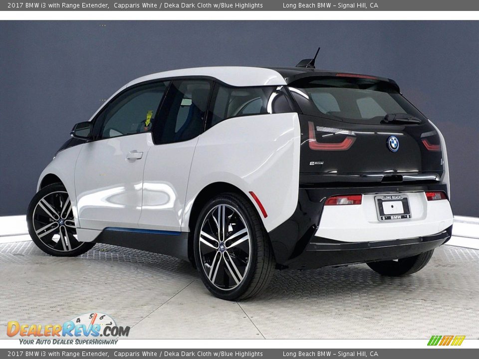 2017 BMW i3 with Range Extender Capparis White / Deka Dark Cloth w/Blue Highlights Photo #10