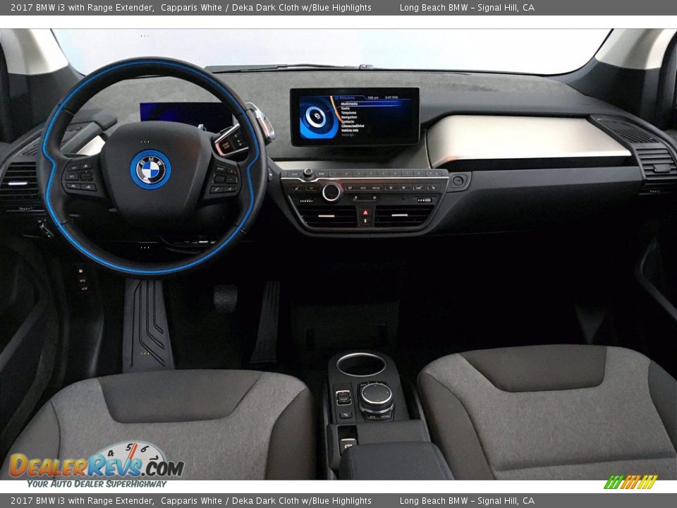 2017 BMW i3 with Range Extender Capparis White / Deka Dark Cloth w/Blue Highlights Photo #15
