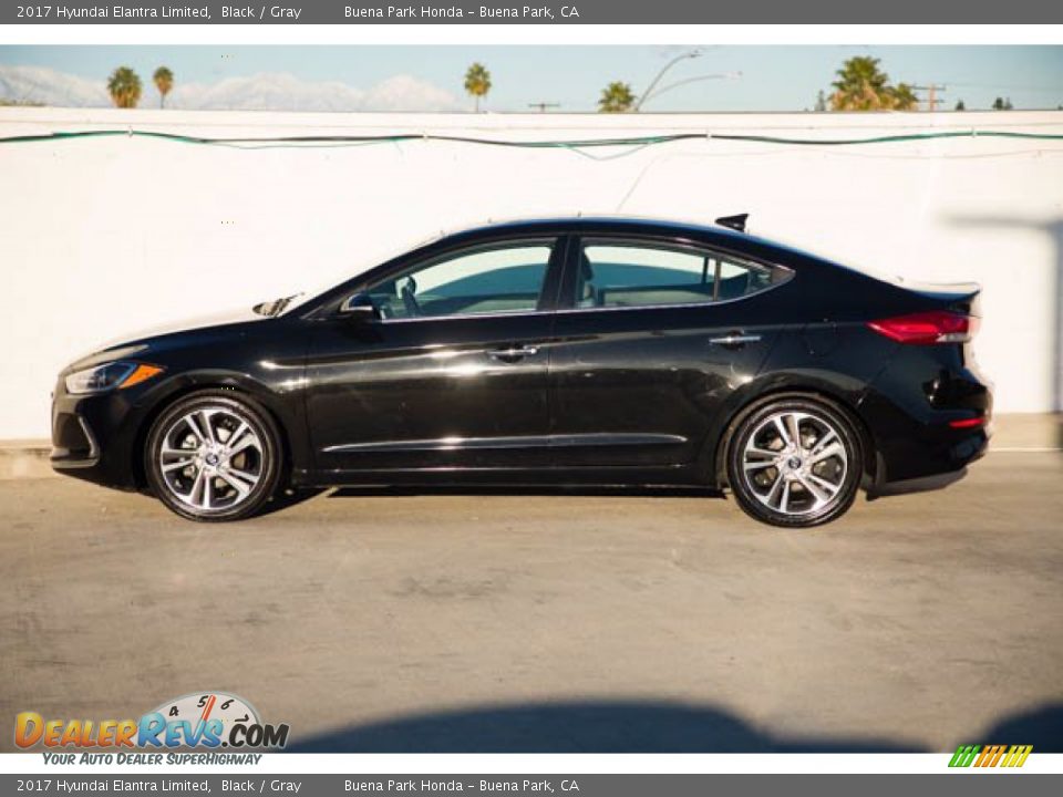 2017 Hyundai Elantra Limited Black / Gray Photo #8