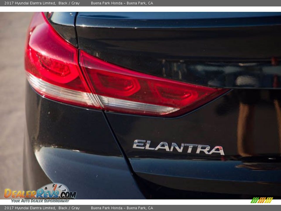 2017 Hyundai Elantra Limited Black / Gray Photo #10
