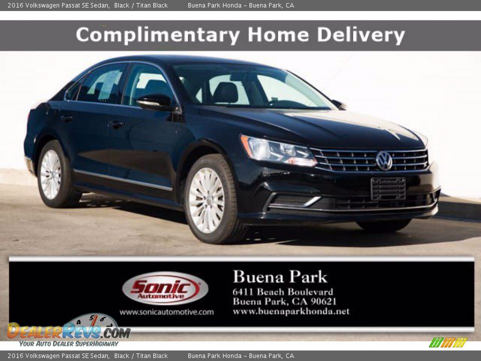 2016 Volkswagen Passat SE Sedan Black / Titan Black Photo #1