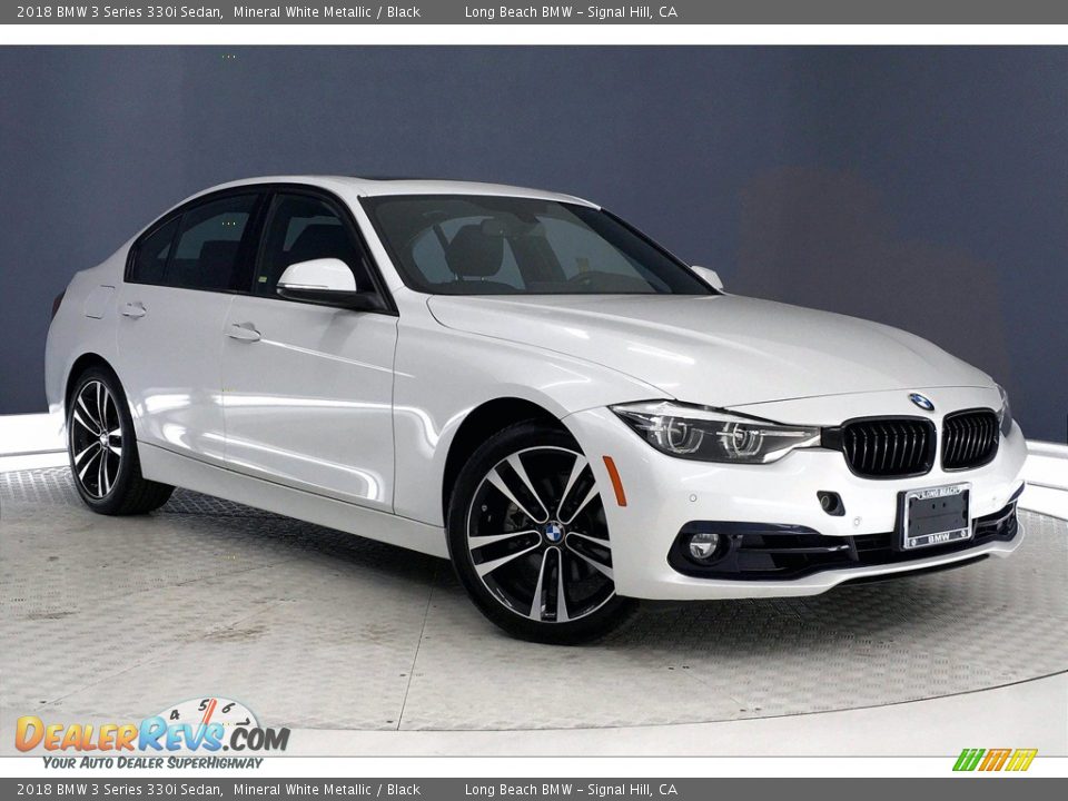 2018 BMW 3 Series 330i Sedan Mineral White Metallic / Black Photo #1