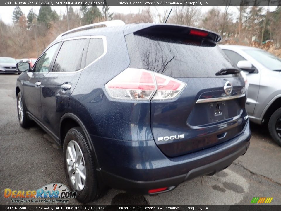 2015 Nissan Rogue SV AWD Arctic Blue Metallic / Charcoal Photo #2