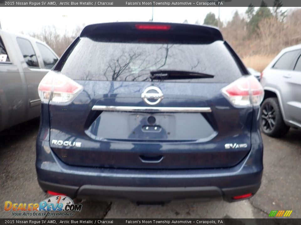 2015 Nissan Rogue SV AWD Arctic Blue Metallic / Charcoal Photo #3