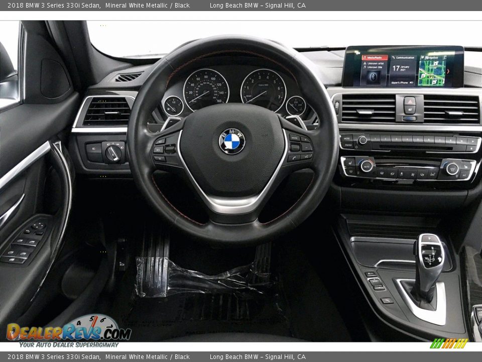 2018 BMW 3 Series 330i Sedan Mineral White Metallic / Black Photo #4