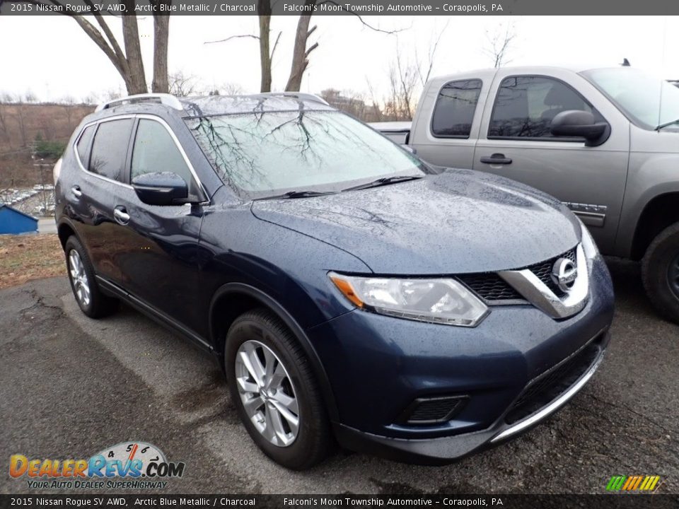 2015 Nissan Rogue SV AWD Arctic Blue Metallic / Charcoal Photo #5