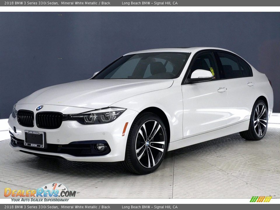 2018 BMW 3 Series 330i Sedan Mineral White Metallic / Black Photo #12