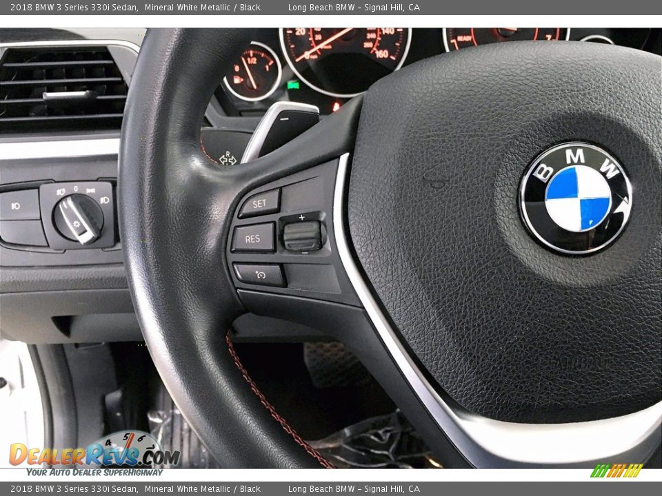 2018 BMW 3 Series 330i Sedan Mineral White Metallic / Black Photo #18