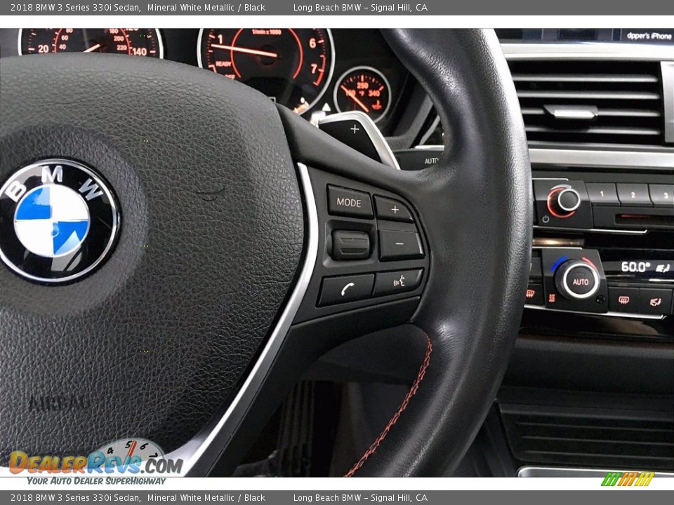 2018 BMW 3 Series 330i Sedan Mineral White Metallic / Black Photo #19