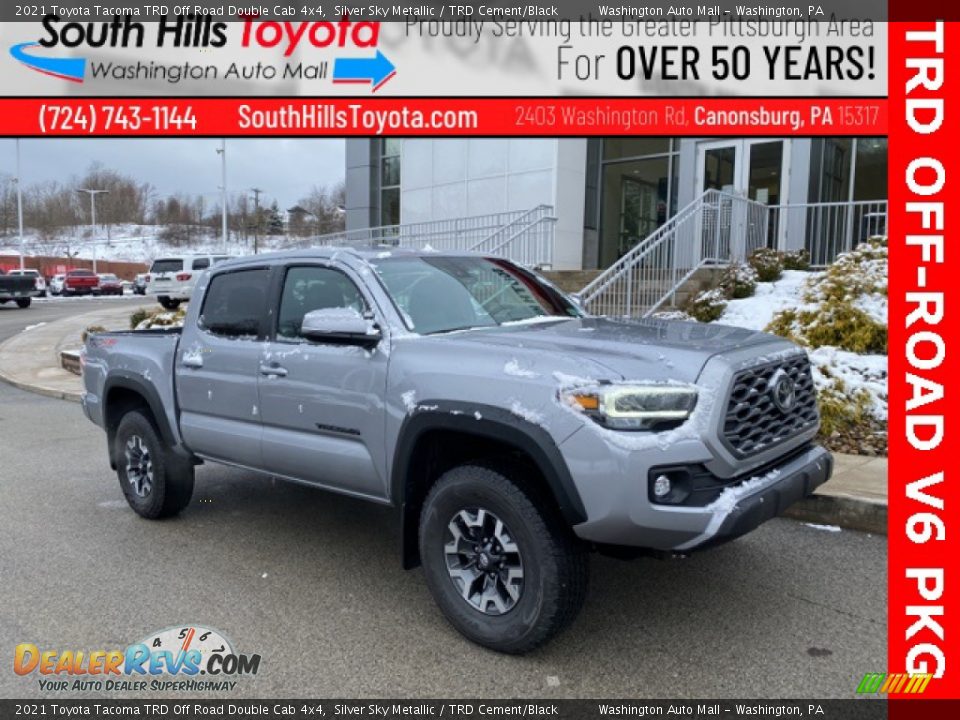 2021 Toyota Tacoma TRD Off Road Double Cab 4x4 Silver Sky Metallic / TRD Cement/Black Photo #1