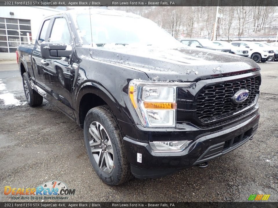 2021 Ford F150 STX SuperCab 4x4 Agate Black / Black Photo #3