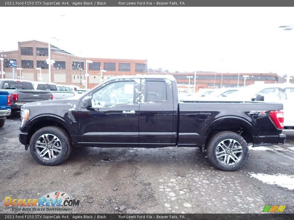 2021 Ford F150 STX SuperCab 4x4 Agate Black / Black Photo #6