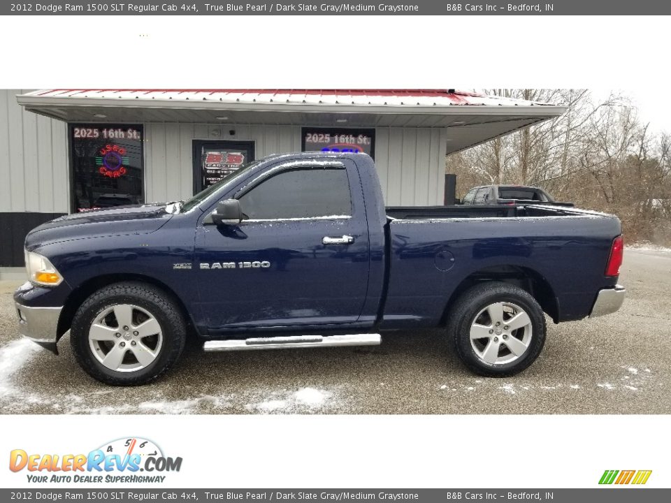 True Blue Pearl 2012 Dodge Ram 1500 SLT Regular Cab 4x4 Photo #2