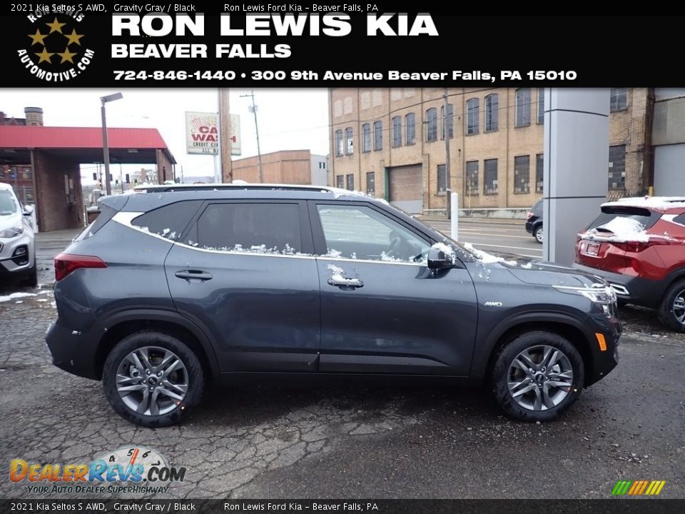 2021 Kia Seltos S AWD Gravity Gray / Black Photo #1