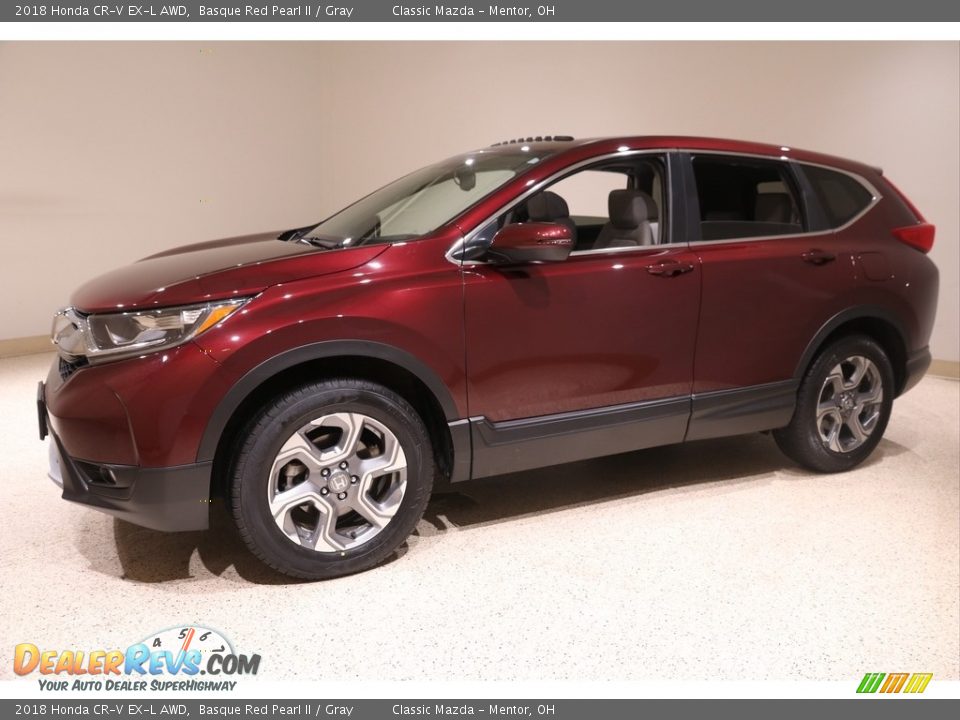 2018 Honda CR-V EX-L AWD Basque Red Pearl II / Gray Photo #3