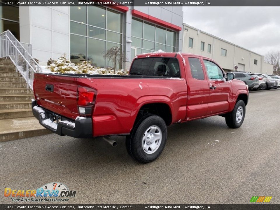 2021 Toyota Tacoma SR Access Cab 4x4 Barcelona Red Metallic / Cement Photo #13