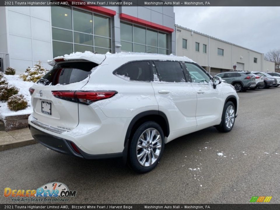 2021 Toyota Highlander Limited AWD Blizzard White Pearl / Harvest Beige Photo #14