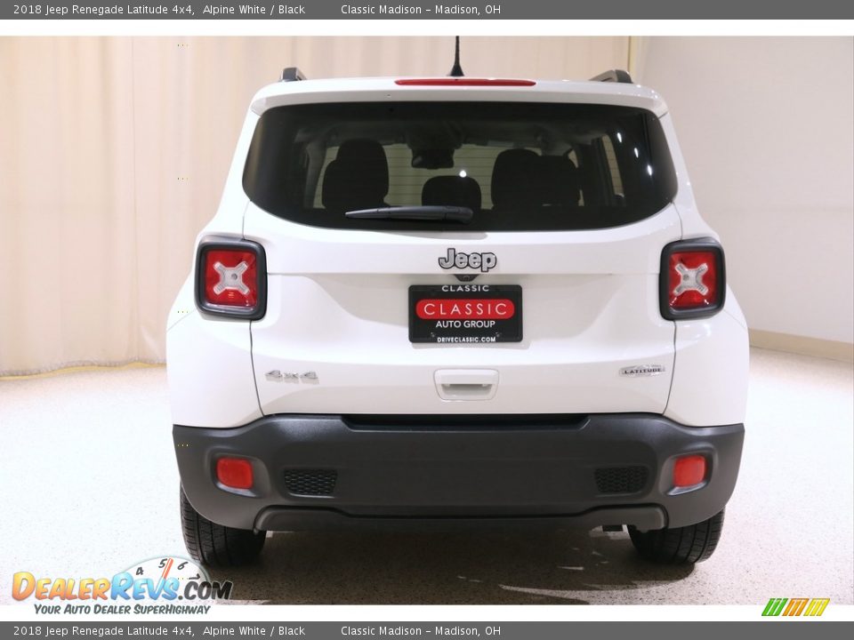 2018 Jeep Renegade Latitude 4x4 Alpine White / Black Photo #21