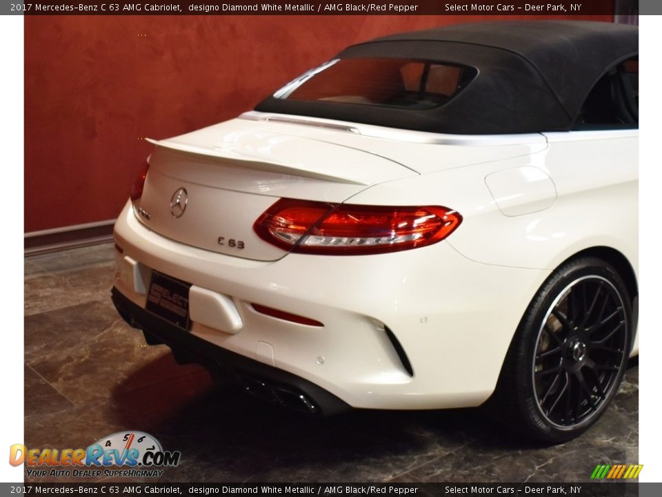 2017 Mercedes-Benz C 63 AMG Cabriolet designo Diamond White Metallic / AMG Black/Red Pepper Photo #5