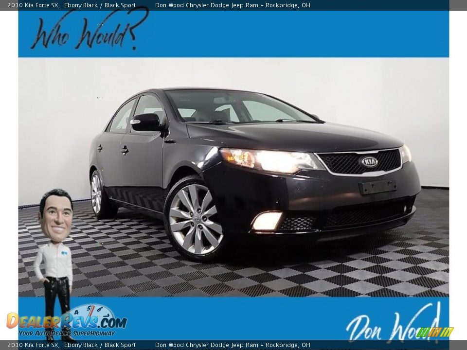 2010 Kia Forte SX Ebony Black / Black Sport Photo #1