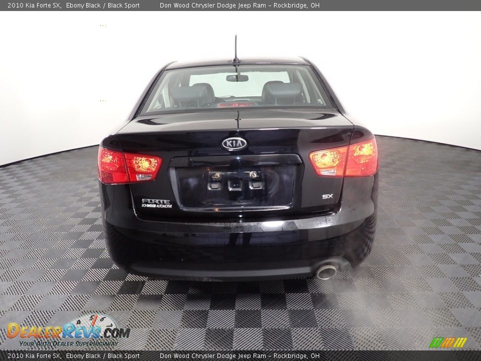 2010 Kia Forte SX Ebony Black / Black Sport Photo #12