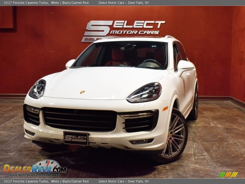 2017 Porsche Cayenne Turbo White / Black/Garnet Red Photo #1