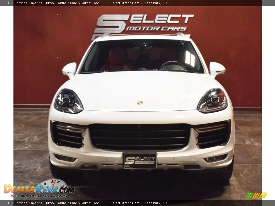 2017 Porsche Cayenne Turbo White / Black/Garnet Red Photo #2