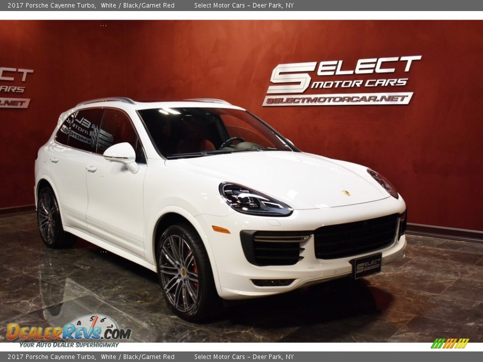 2017 Porsche Cayenne Turbo White / Black/Garnet Red Photo #3