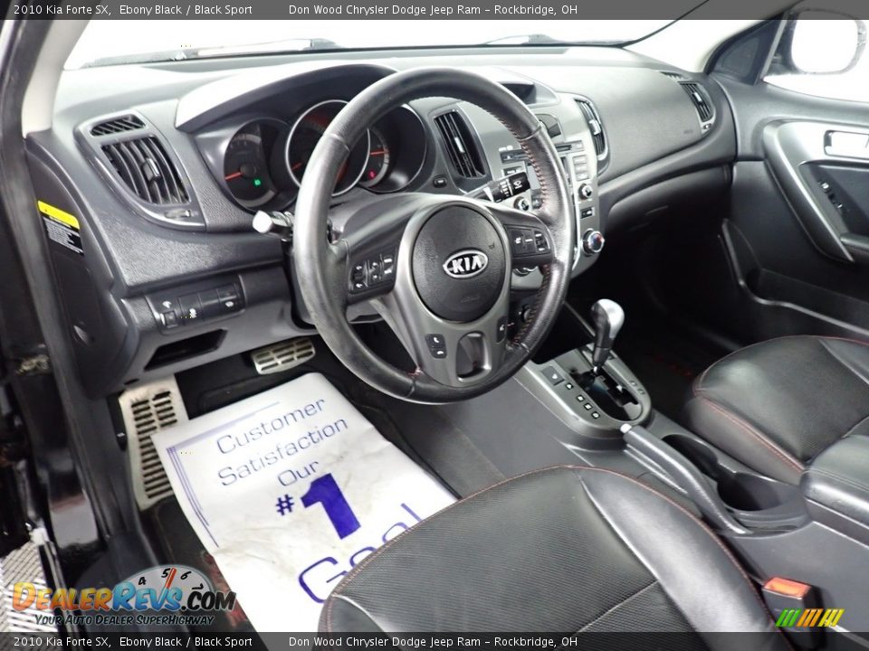 2010 Kia Forte SX Ebony Black / Black Sport Photo #21