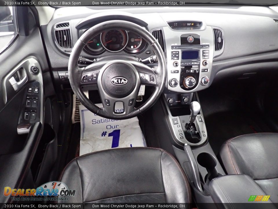 2010 Kia Forte SX Ebony Black / Black Sport Photo #25
