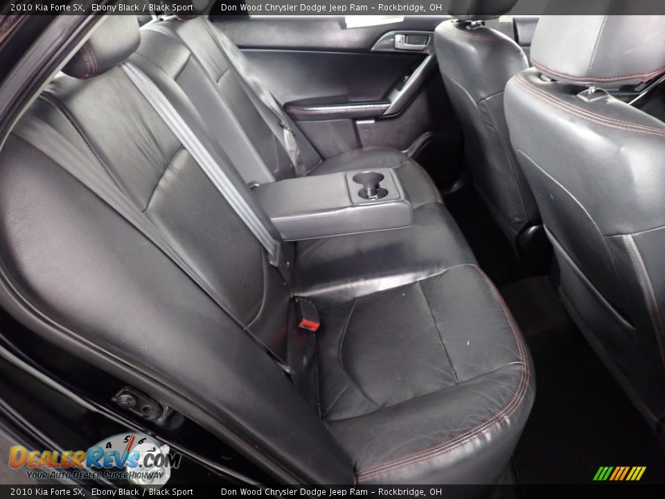 2010 Kia Forte SX Ebony Black / Black Sport Photo #27