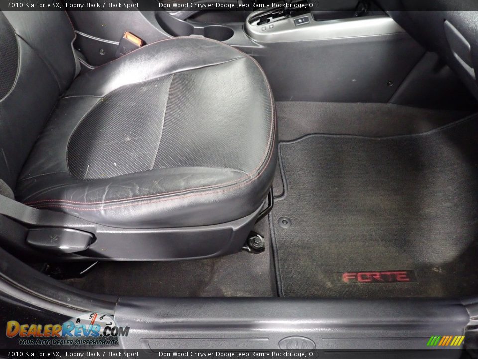 2010 Kia Forte SX Ebony Black / Black Sport Photo #29